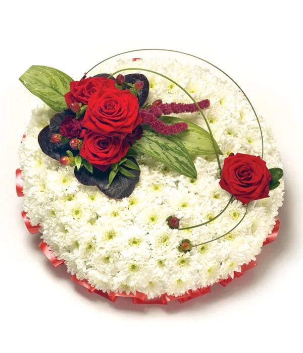 Red & White Posy Pad