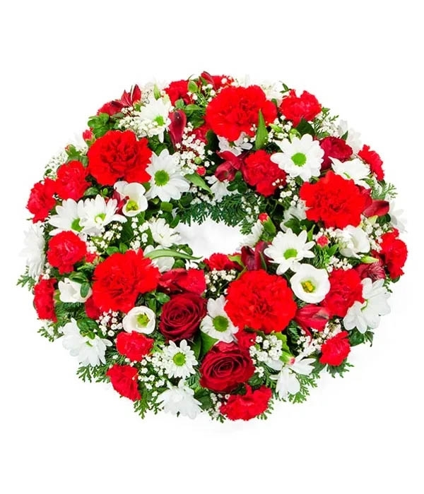 Red & White Wreath